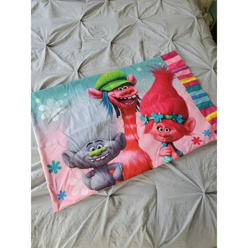Dreamworks Trolls Twin Sheet Set - Fitted/Flat/Pillowcase/Bedroom/Kids/Pink‎